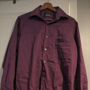 Van Heusen Purple Dress Shirt Mens